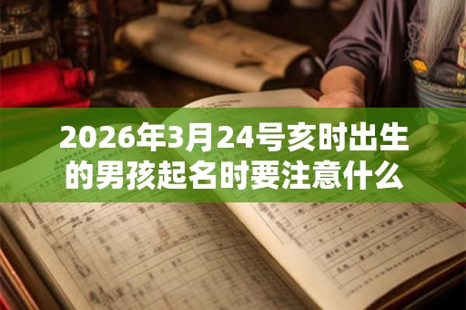 2026年3月24号亥时出生的男孩起名时要注意什么 2026年3月24号亥时出生的男孩起名时要注意什么