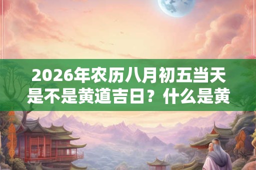 2026年农历八月初五当天是不是黄道吉日?什么是黄道吉日? 2026年农历八月初五当天是不是黄道吉日?什么是黄道吉日?