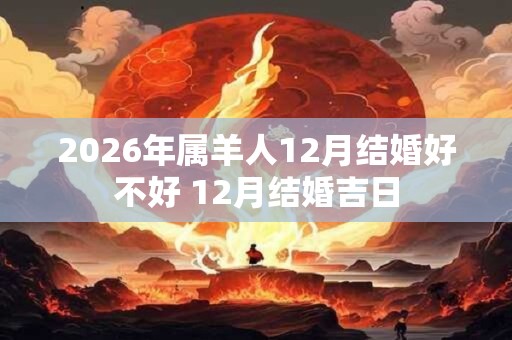 2026年属羊人12月结婚好不好 12月结婚吉日