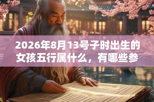 2026年8月13号子时出生的女孩五行属什么,有哪些参考的名字 2026年8月13号子时出生的女孩五行属什么,有哪些参考的名字