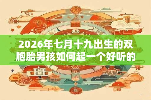 2026年七月十九出生的双胞胎男孩如何起一个好听的名字 2026年七月十九出生的双胞胎男孩如何起一个好听的名字