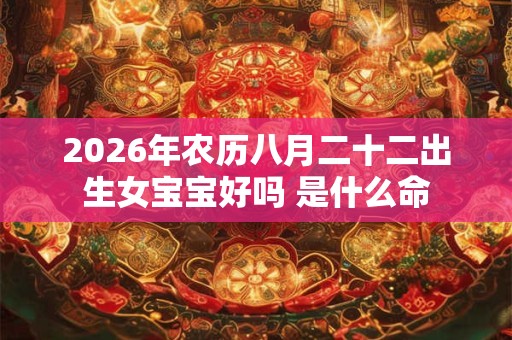 2026年农历八月二十二出生女宝宝好吗 是什么命