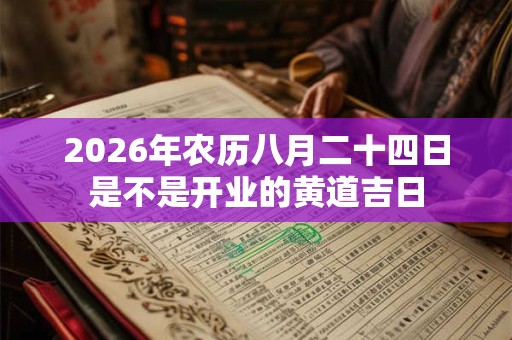 2026年农历八月二十四日是不是开业的黄道吉日