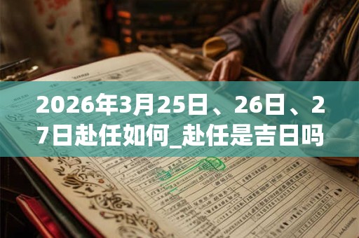 2026年3月25日、26日、27日赴任如何_赴任是吉日吗