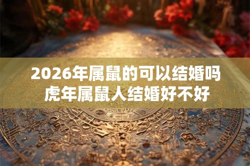 2026年属鼠的可以结婚吗 虎年属鼠人结婚好不好 2026年属鼠的可以结婚吗 虎年属鼠人结婚好不好