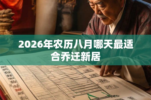 2026年农历八月哪天最适合乔迁新居