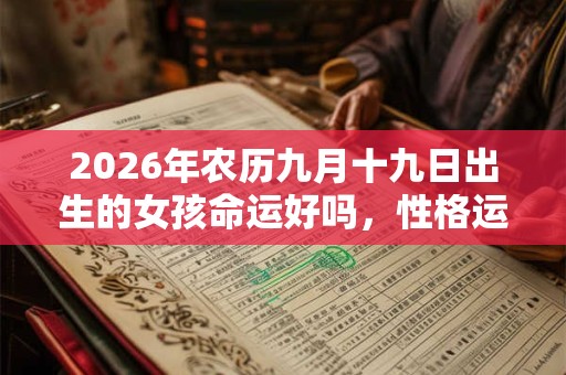 2026年农历九月十九日出生的女孩命运好吗，性格运势如何？