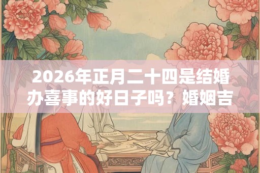 2026年正月二十四是结婚办喜事的好日子吗?婚姻吉日怎么选? 2026年正月二十四是结婚办喜事的好日子吗?婚姻吉日怎么选?