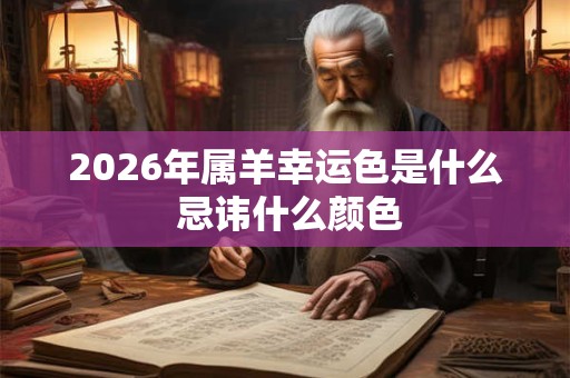 2026年属羊幸运色是什么 忌讳什么颜色