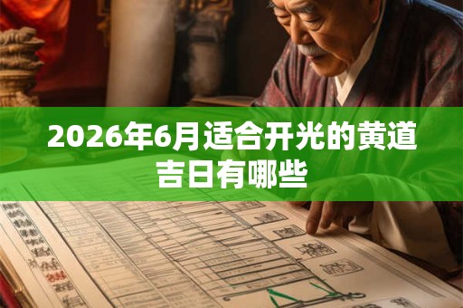 2026年6月适合开光的黄道吉日有哪些