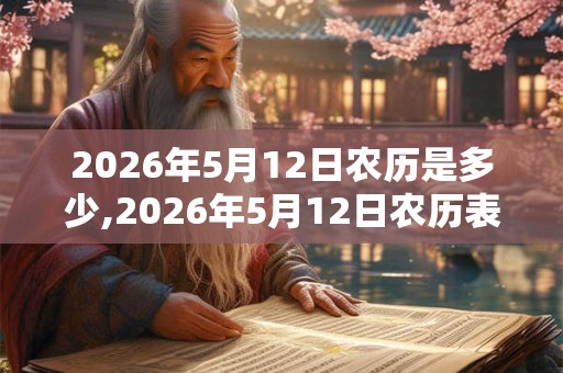 2026年5月12日农历是多少,2026年5月12日农历表
