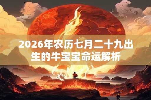 2026年农历七月二十九出生的牛宝宝命运解析 2026年农历七月二十九出生的牛宝宝命运解析