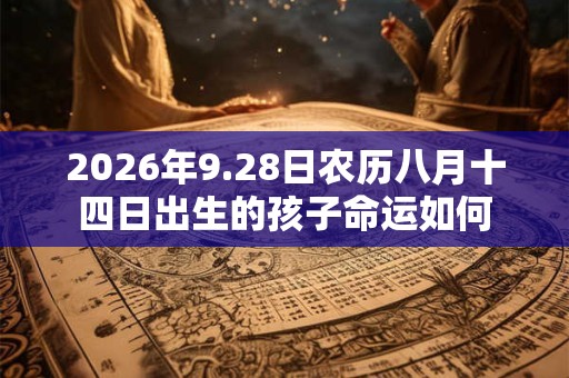 2026年9.28日农历八月十四日出生的孩子命运如何