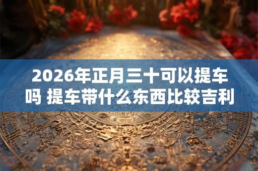 2026年正月三十可以提车吗 提车带什么东西比较吉利