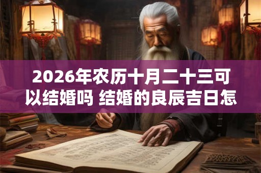 2026年农历十月二十三可以结婚吗 结婚的良辰吉日怎么选