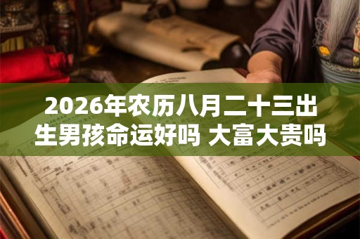 2026年农历八月二十三出生男孩命运好吗 大富大贵吗