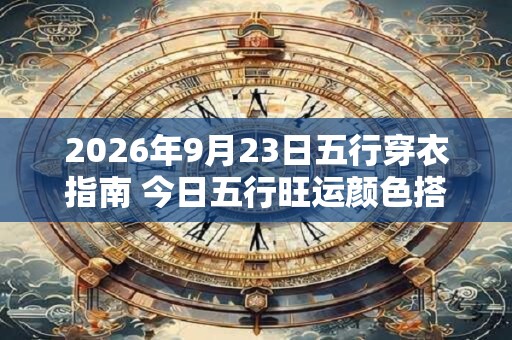 2026年9月23日五行穿衣指南 今日五行旺运颜色搭配 2026年9月23日五行穿衣指南 今日五行旺运颜色搭配