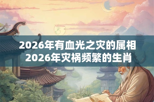 2026年有血光之灾的属相 2026年灾祸频繁的生肖 2026年有血光之灾的属相 2026年灾祸频繁的生肖