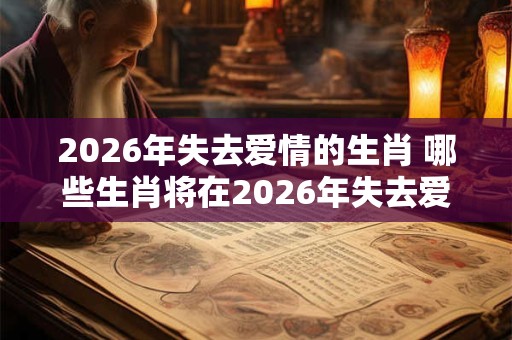 2026年失去爱情的生肖 哪些生肖将在2026年失去爱情