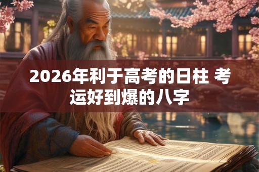 2026年利于高考的日柱 考运好到爆的八字
