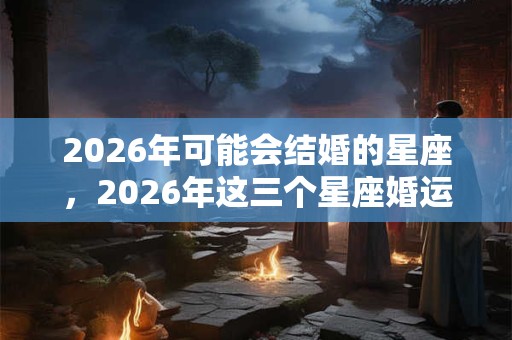 2026年可能会结婚的星座，2026年这三个星座婚运强