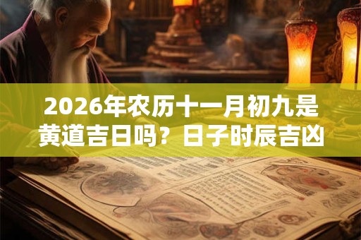 2026年农历十一月初九是黄道吉日吗？日子时辰吉凶如何？