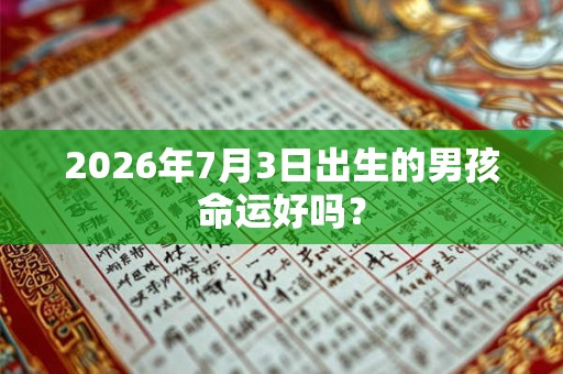 2026年7月3日出生的男孩命运好吗？
