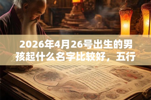 2026年4月26号出生的男孩起什么名字比较好,五行属什么 2026年4月26号出生的男孩起什么名字比较好,五行属什么