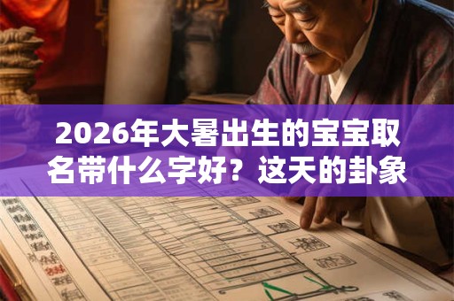 2026年大暑出生的宝宝取名带什么字好？这天的卦象如何？