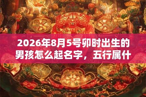 2026年8月5号卯时出生的男孩怎么起名字，五行属什么