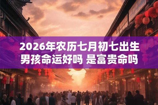 2026年农历七月初七出生男孩命运好吗 是富贵命吗