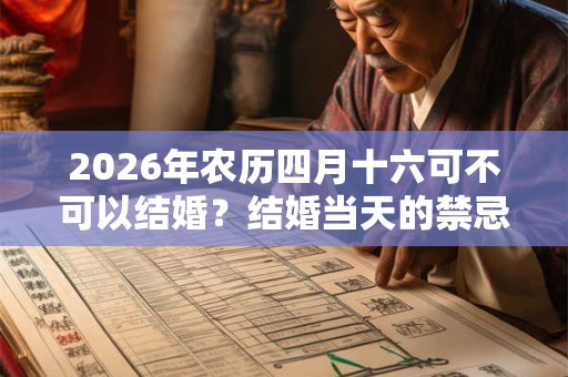 2026年农历四月十六可不可以结婚？结婚当天的禁忌？