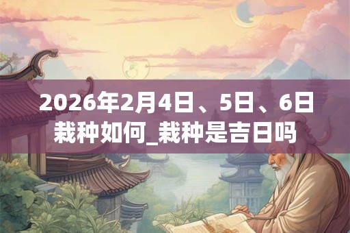 2026年2月4日、5日、6日栽种如何_栽种是吉日吗