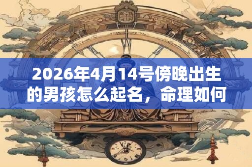 2026年4月14号傍晚出生的男孩怎么起名，命理如何？
