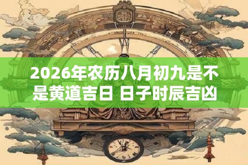 2026年农历八月初九是不是黄道吉日 日子时辰吉凶