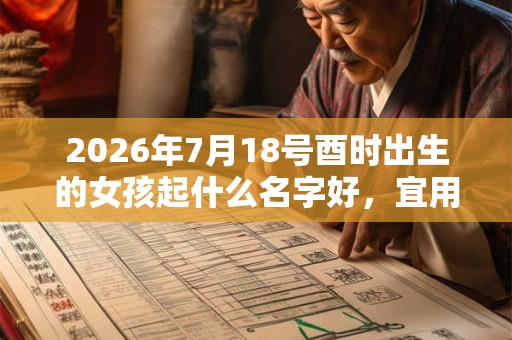 2026年7月18号酉时出生的女孩起什么名字好,宜用什么字。 2026年7月18号酉时出生的女孩起什么名字好,宜用什么字。