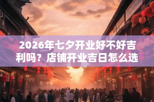 2026年七夕开业好不好吉利吗?店铺开业吉日怎么选择? 2026年七夕开业好不好吉利吗?店铺开业吉日怎么选择?