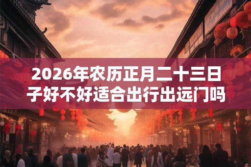 2026年农历正月二十三日子好不好适合出行出远门吗? 2026年农历正月二十三日子好不好适合出行出远门吗?