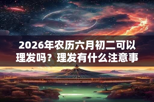 2026年农历六月初二可以理发吗？理发有什么注意事项？