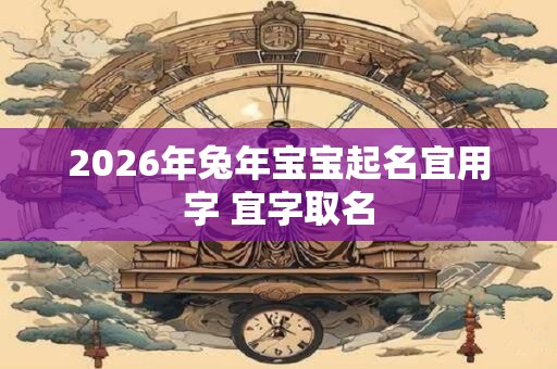 2026年兔年宝宝起名宜用字 宜字取名