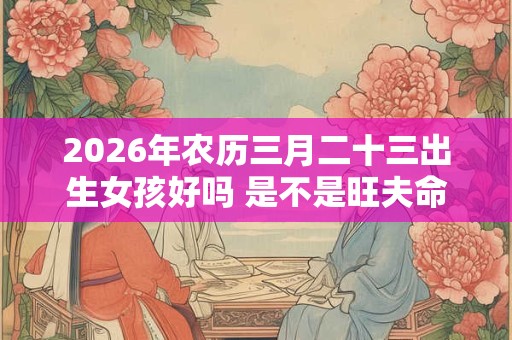 2026年农历三月二十三出生女孩好吗 是不是旺夫命