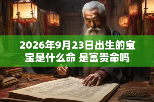 2026年9月23日出生的宝宝是什么命 是富贵命吗 2026年9月23日出生的宝宝是什么命 是富贵命吗