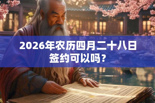 2026年农历四月二十八日签约可以吗？