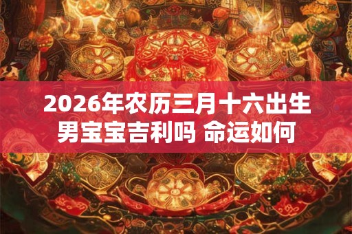 2026年农历三月十六出生男宝宝吉利吗 命运如何 2026年农历三月十六出生男宝宝吉利吗 命运如何