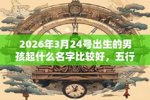 2026年3月24号出生的男孩起什么名字比较好，五行属什么