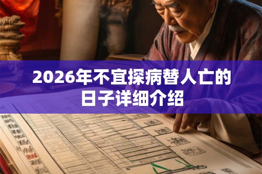 2026年不宜探病替人亡的日子详细介绍