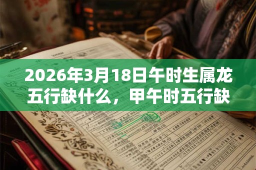 2026年3月18日午时生属龙五行缺什么,甲午时五行缺什么 2026年3月18日午时生属龙五行缺什么,甲午时五行缺什么