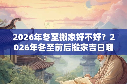 2026年冬至搬家好不好？2026年冬至前后搬家吉日哪几天？