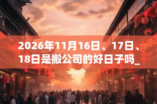 2026年11月16日、17日、18日是搬公司的好日子吗_搬公司可以吗