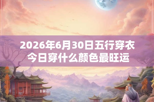 2026年6月30日五行穿衣 今日穿什么颜色最旺运